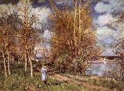 Alfred Sisley Small Meadows in Spring-By oil on canvas